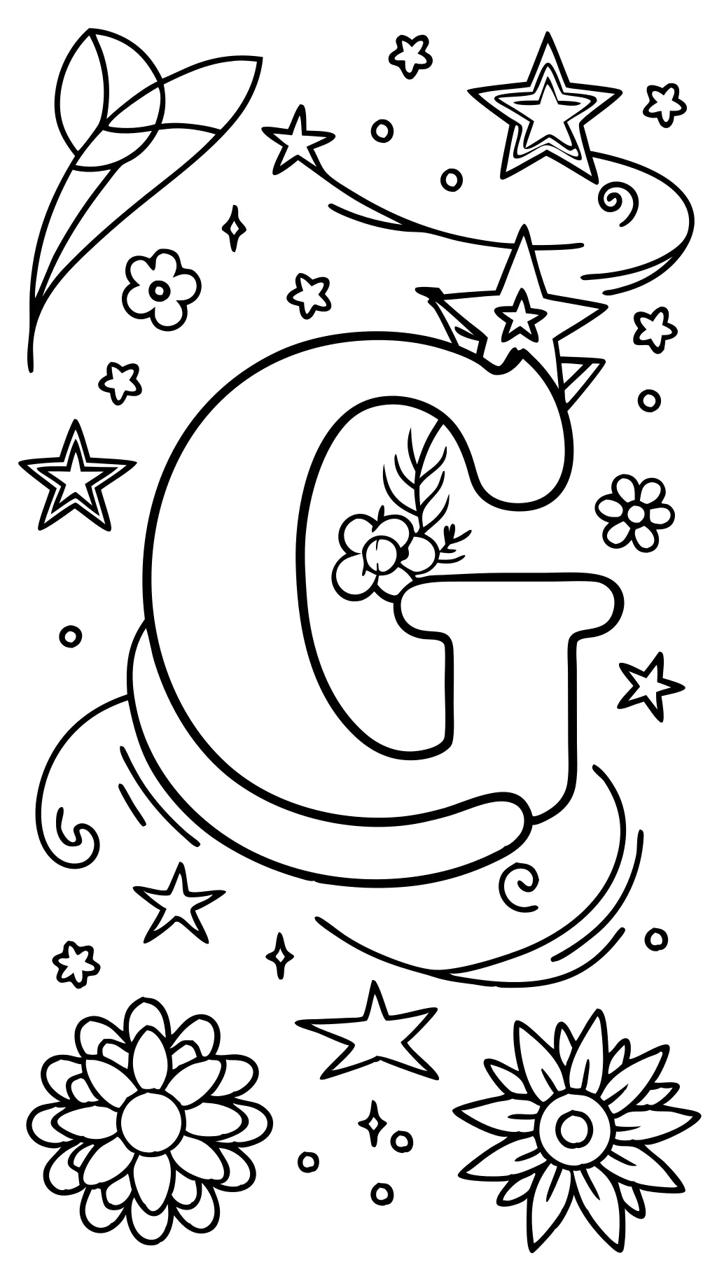 coloriage lettre g